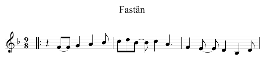 Fastän - staff notation