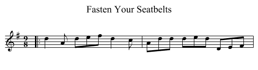Fasten Your Seatbelts - staff notation