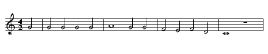 Fastengesang - staff notation
