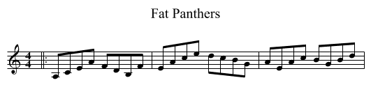 Fat Panthers - staff notation
