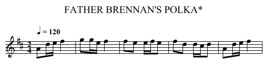 FATHER BRENNAN'S POLKA* - staff notation