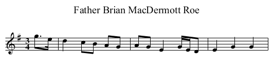 Father Brian MacDermott Roe - staff notation