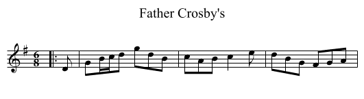 Father Crosby's - staff notation