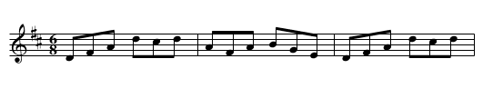 Father Dollard's Favorite - staff notation