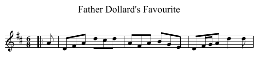 Father Dollard's Favourite - staff notation
