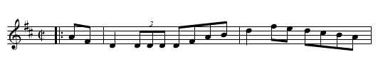 Father Dollard's Hornpipe - staff notation