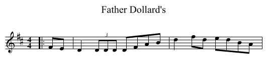 Father Dollard's - staff notation