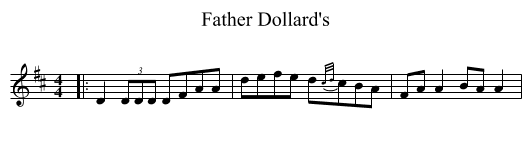 Father Dollard's - staff notation