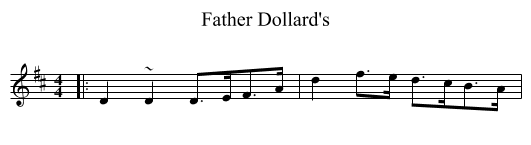Father Dollard's - staff notation