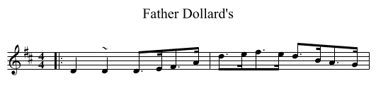 Father Dollard's - staff notation