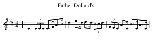 Father Dollard's - staff notation