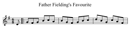 Father Fielding's Favourite - staff notation