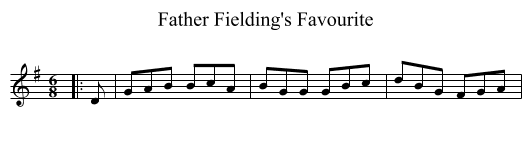 Father Fielding's Favourite - staff notation