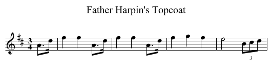 Father Harpin's Topcoat - staff notation