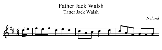 Father Jack Walsh - staff notation