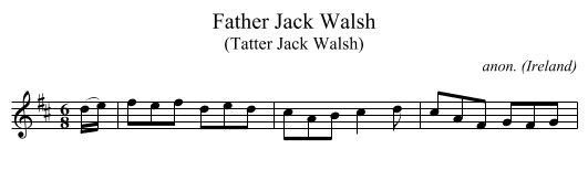 Father Jack Walsh - staff notation