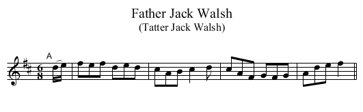Father Jack Walsh - staff notation