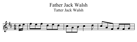 Father Jack Walsh - staff notation
