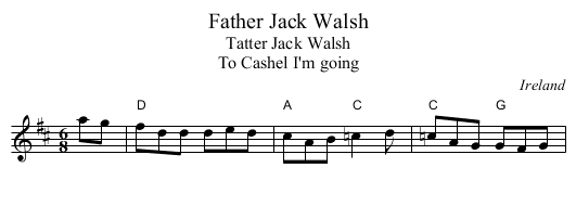 Father Jack Walsh - staff notation