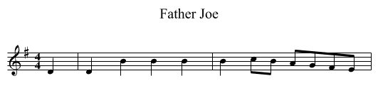 Father Joe - staff notation