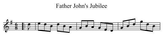 Father John's Jubilee - staff notation