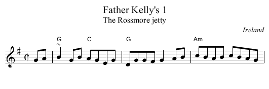 Father Kelly's 1 - staff notation