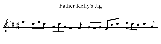 Father Kelly's Jig - staff notation