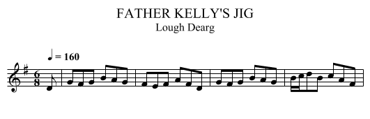 FATHER KELLY'S JIG - staff notation
