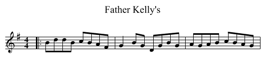 Father Kelly's - staff notation