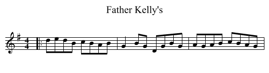 Father Kelly's - staff notation