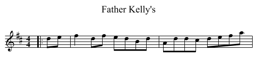 Father Kelly's - staff notation