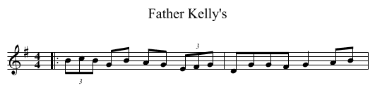 Father Kelly's - staff notation