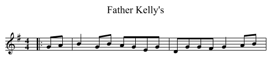 Father Kelly's - staff notation