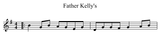 Father Kelly's - staff notation