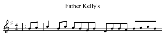 Father Kelly's - staff notation