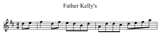 Father Kelly's - staff notation