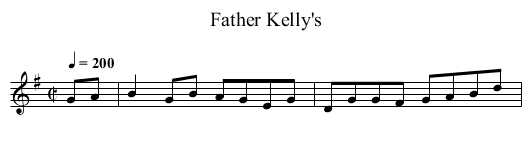 Father Kelly's - staff notation