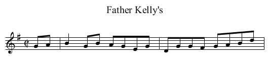 Father Kelly's - staff notation