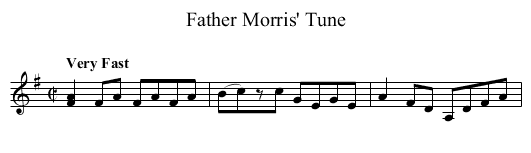 Father Morris' Tune - staff notation