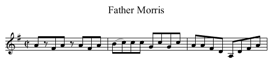 Father Morris - staff notation