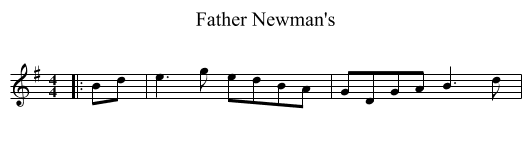 Father Newman's - staff notation