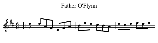 Father O'Flynn - staff notation