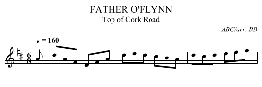 FATHER O'FLYNN - staff notation