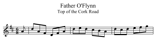 Father O'Flynn - staff notation