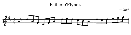 Father o'Flynn's - staff notation