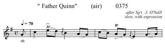  Father Quinn         (air)         0375 - staff notation