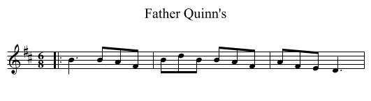 Father Quinn's - staff notation