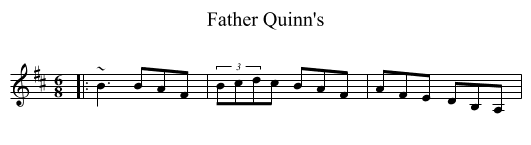 Father Quinn's - staff notation