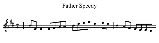 Father Speedy - staff notation