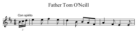 Father Tom O'Neill - staff notation